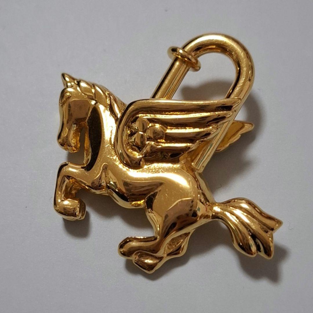 【美品】HERMES カデナ ペガサス ゴールド