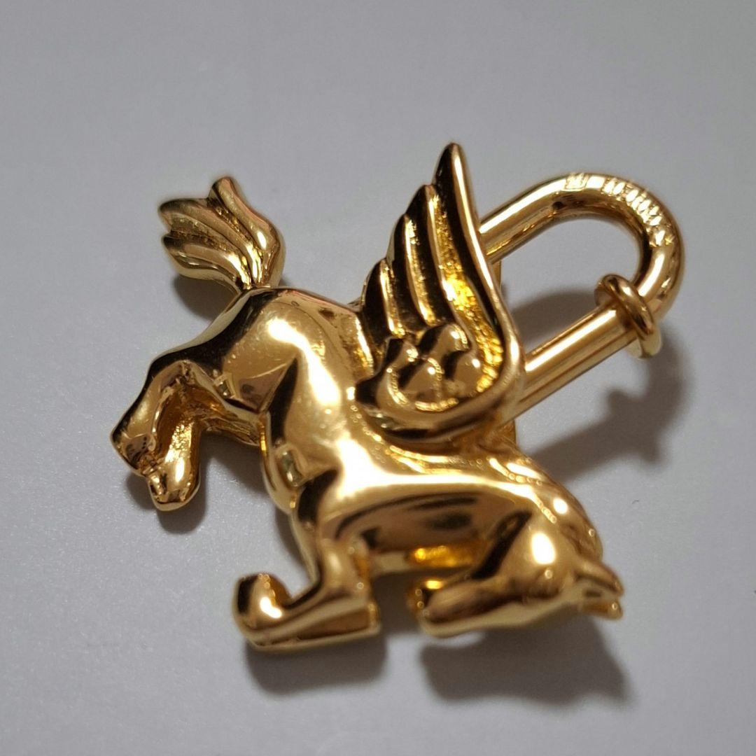 【美品】HERMES カデナ ペガサス ゴールド