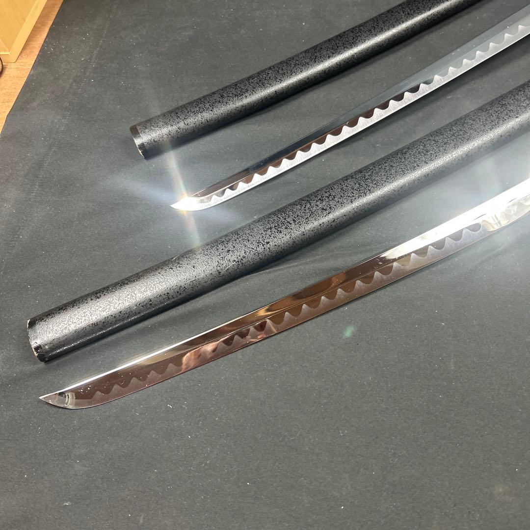 a*o様 波紋模様　居合刀2本セット　黒色鞘