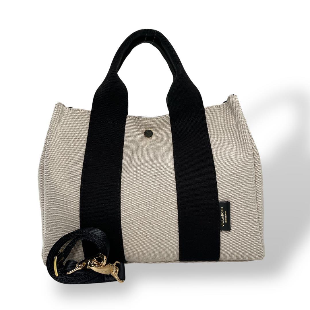 ヴィオラドーロ　ジーノ　2way ショルダーバッグ　ハンドバッグ　キャンバス