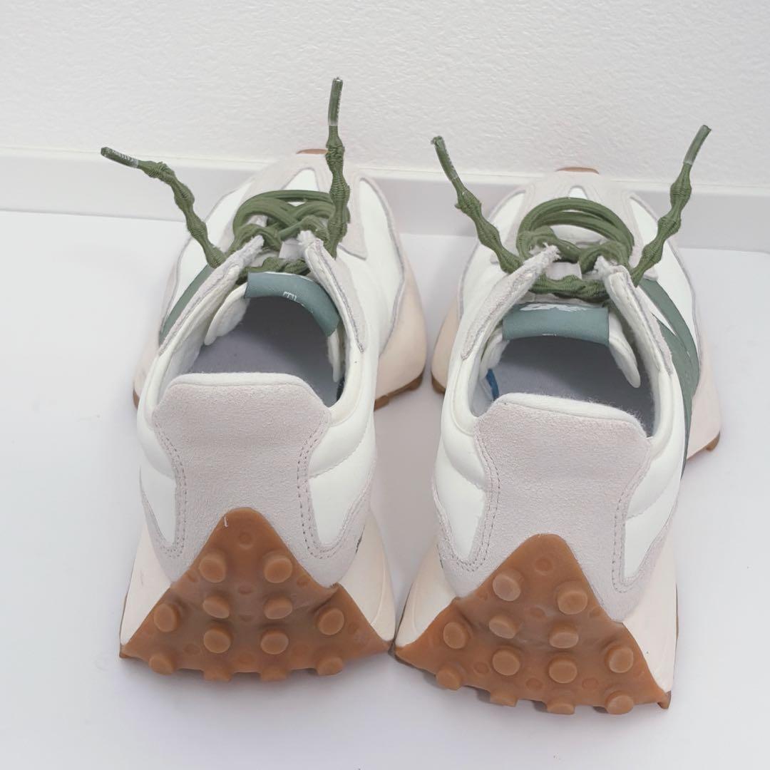 ニューバランス 327 U327LX 23.5 白 緑 美品