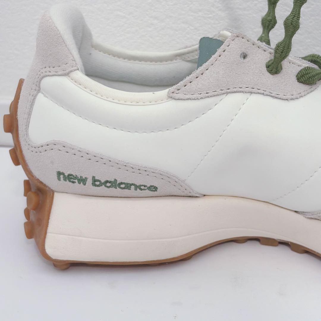 ニューバランス 327 U327LX 23.5 白 緑 美品
