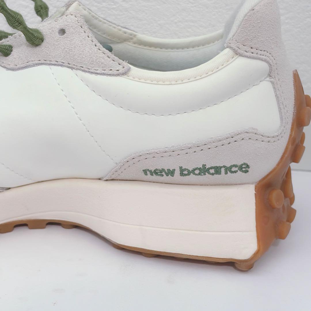 ニューバランス 327 U327LX 23.5 白 緑 美品