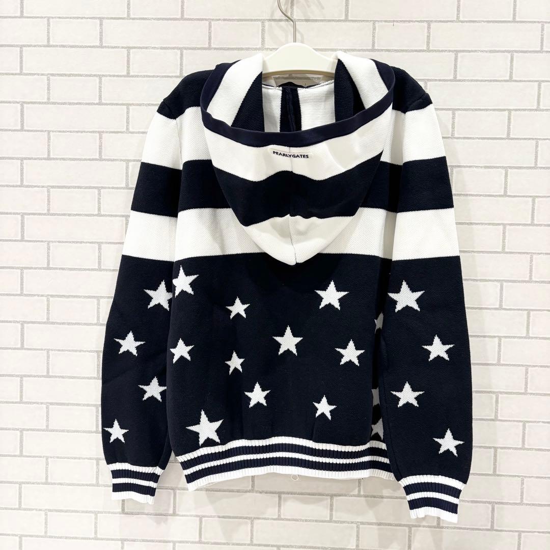 パーリーゲイツ　パーカー　ニット　星柄