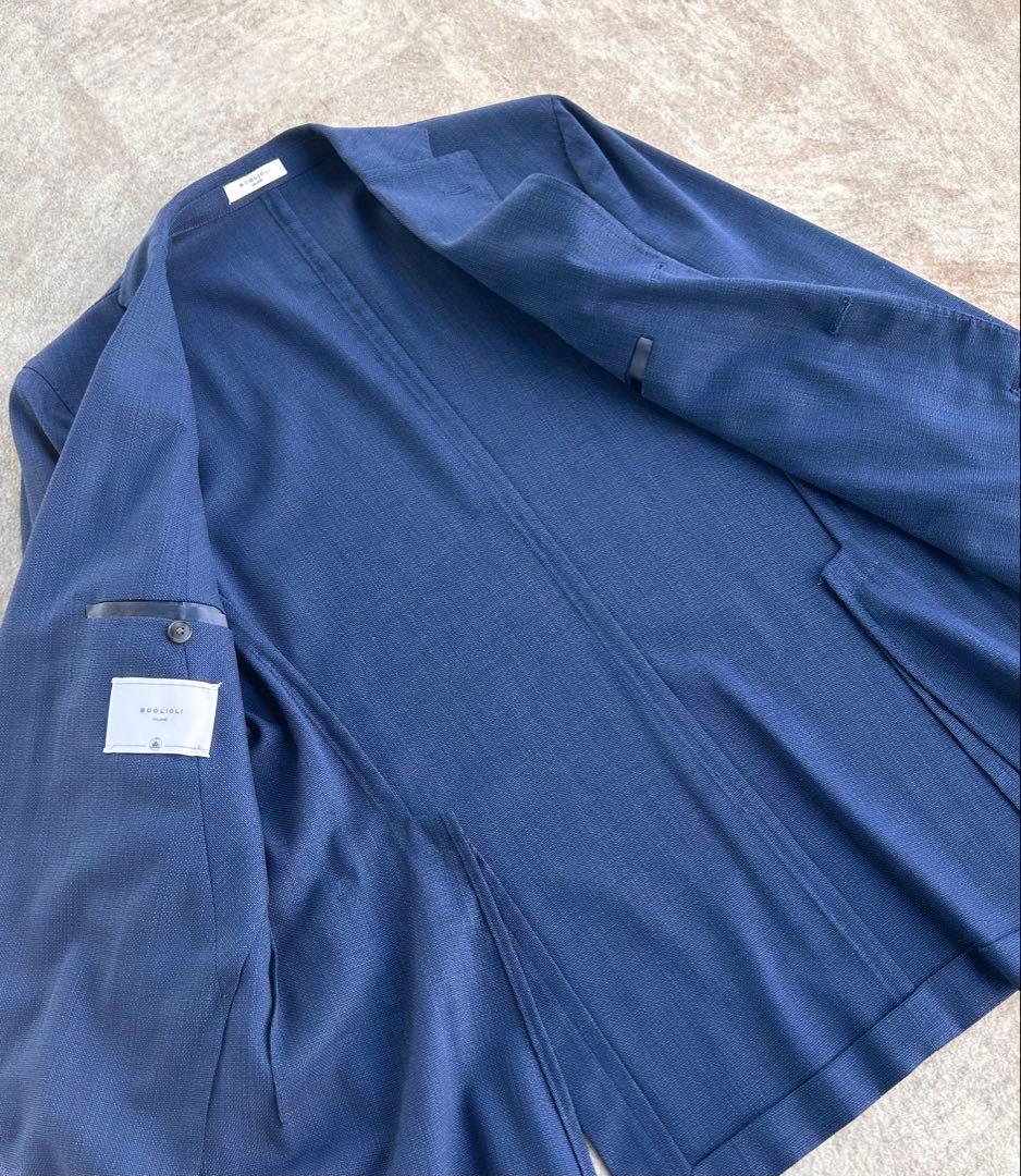 【美品】BOGLIOLI／ボリオリ ネイビー 50 テーラードジャケット
