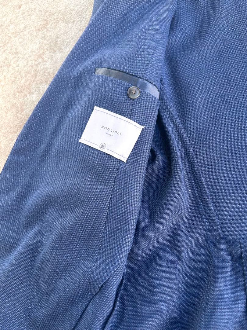 【美品】BOGLIOLI／ボリオリ ネイビー 50 テーラードジャケット