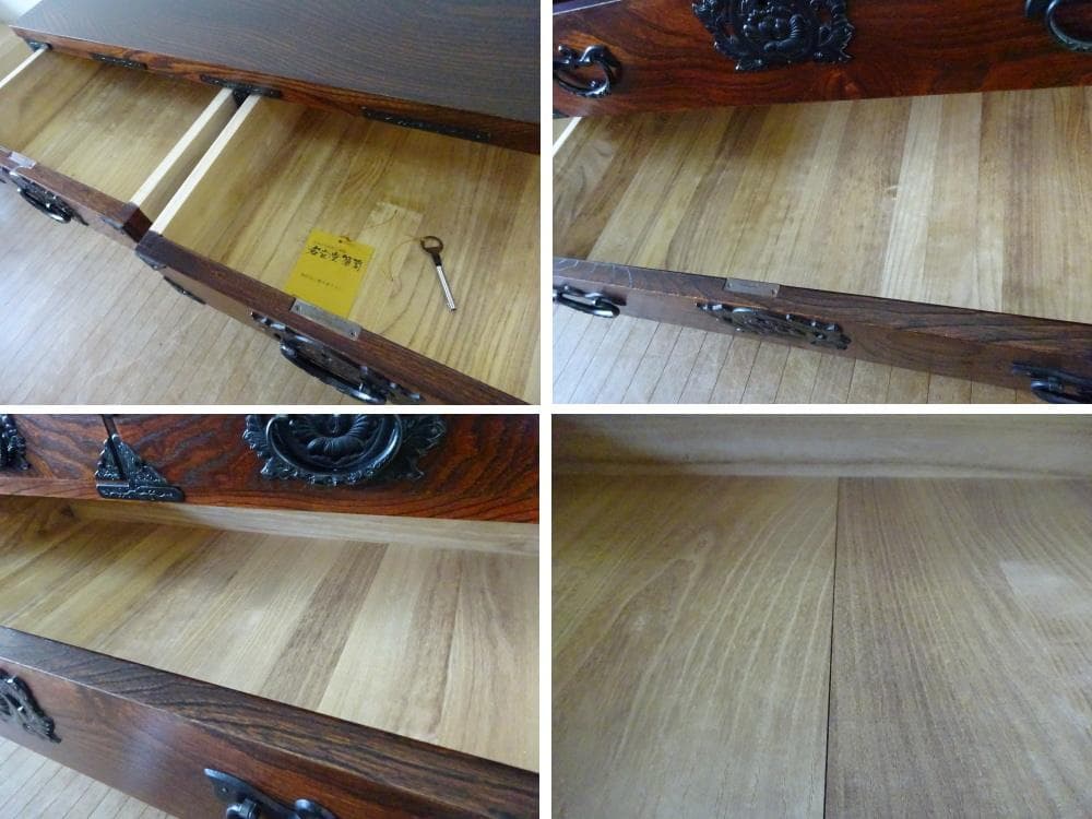 エンゼル　岩屋堂箪笥　TH-S012　整理箪笥　欅材　拭漆塗り　　民芸家具