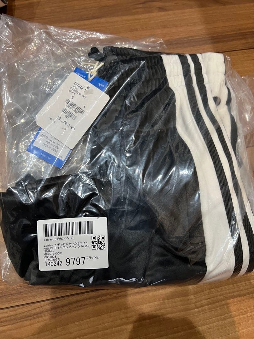 トップス adidas w adibreak velour tp black S