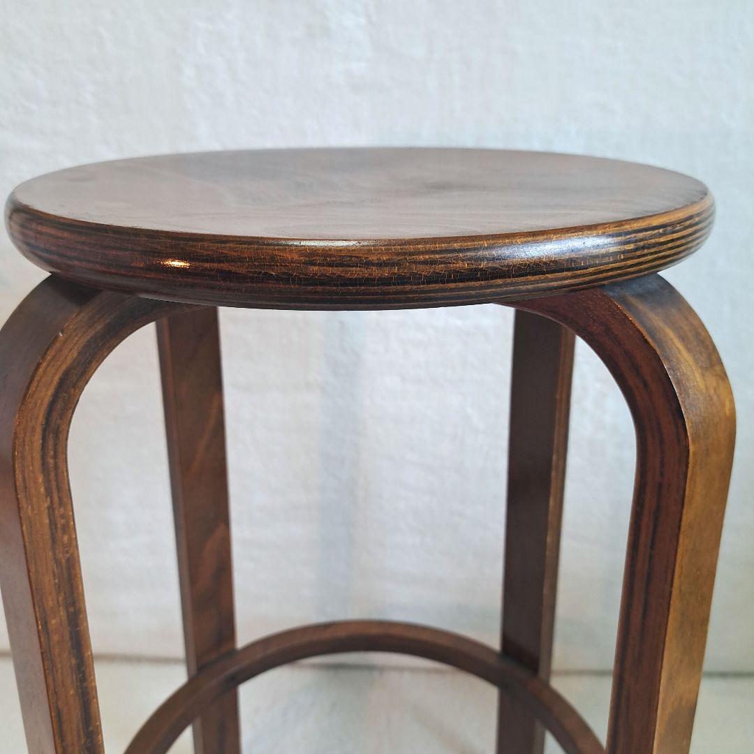 丸椅子 スツール チェア 椅子 レトロ　アンティーク　ウッドスツール　木製