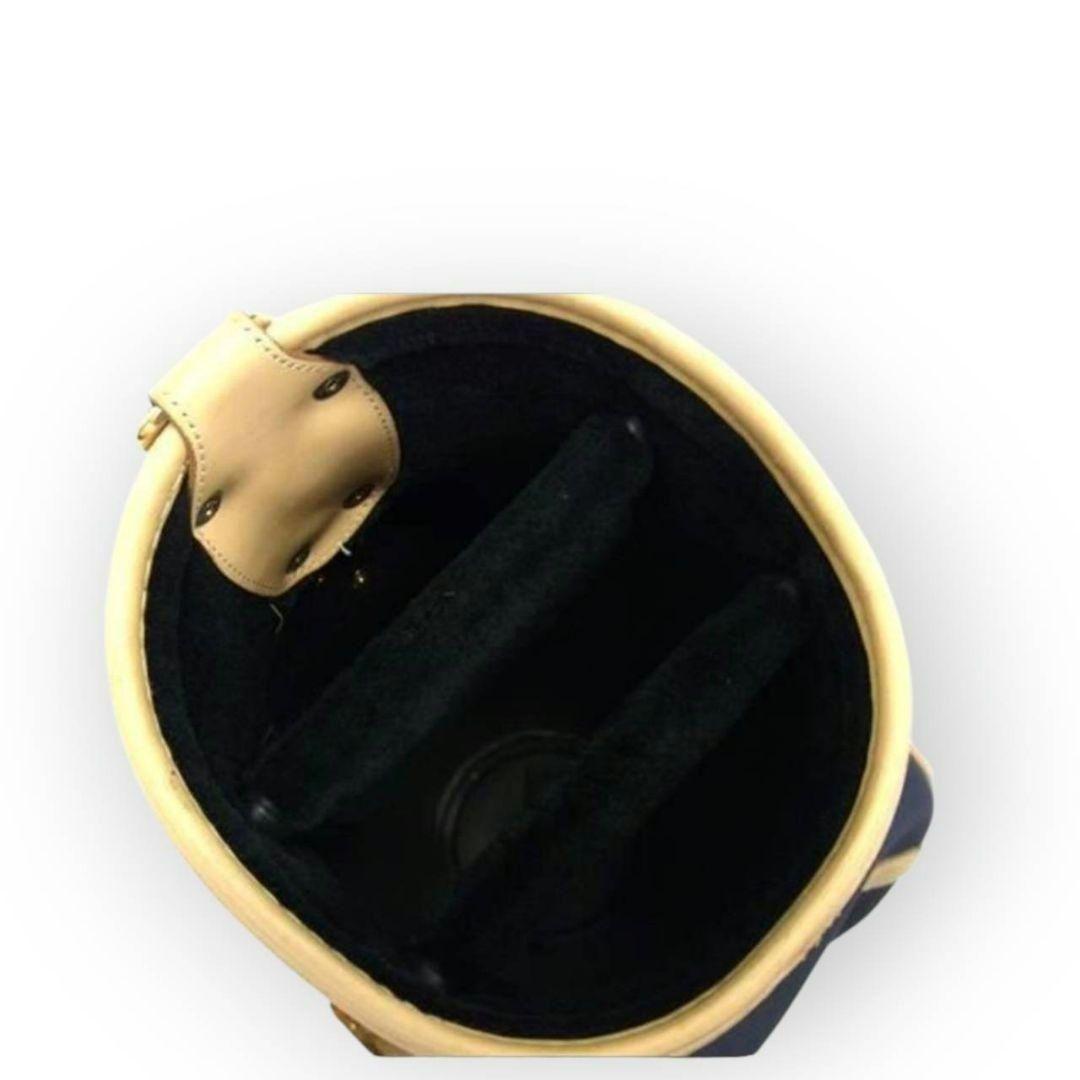 【希少】クリスチャンディオール キャディバッグ ネイビー レザー 肩掛け ゴルフ