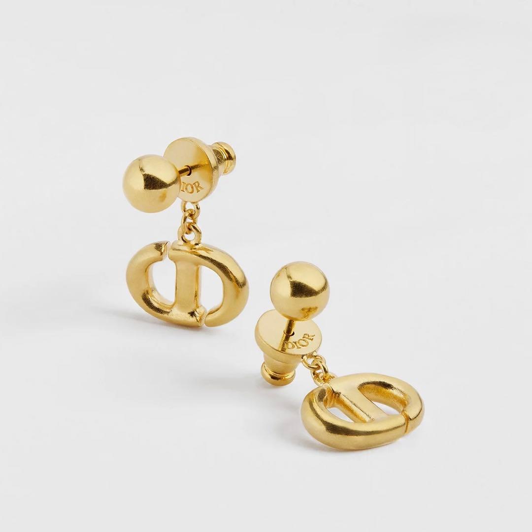 Dior CD navy ピアス ゴールド 本体のみ