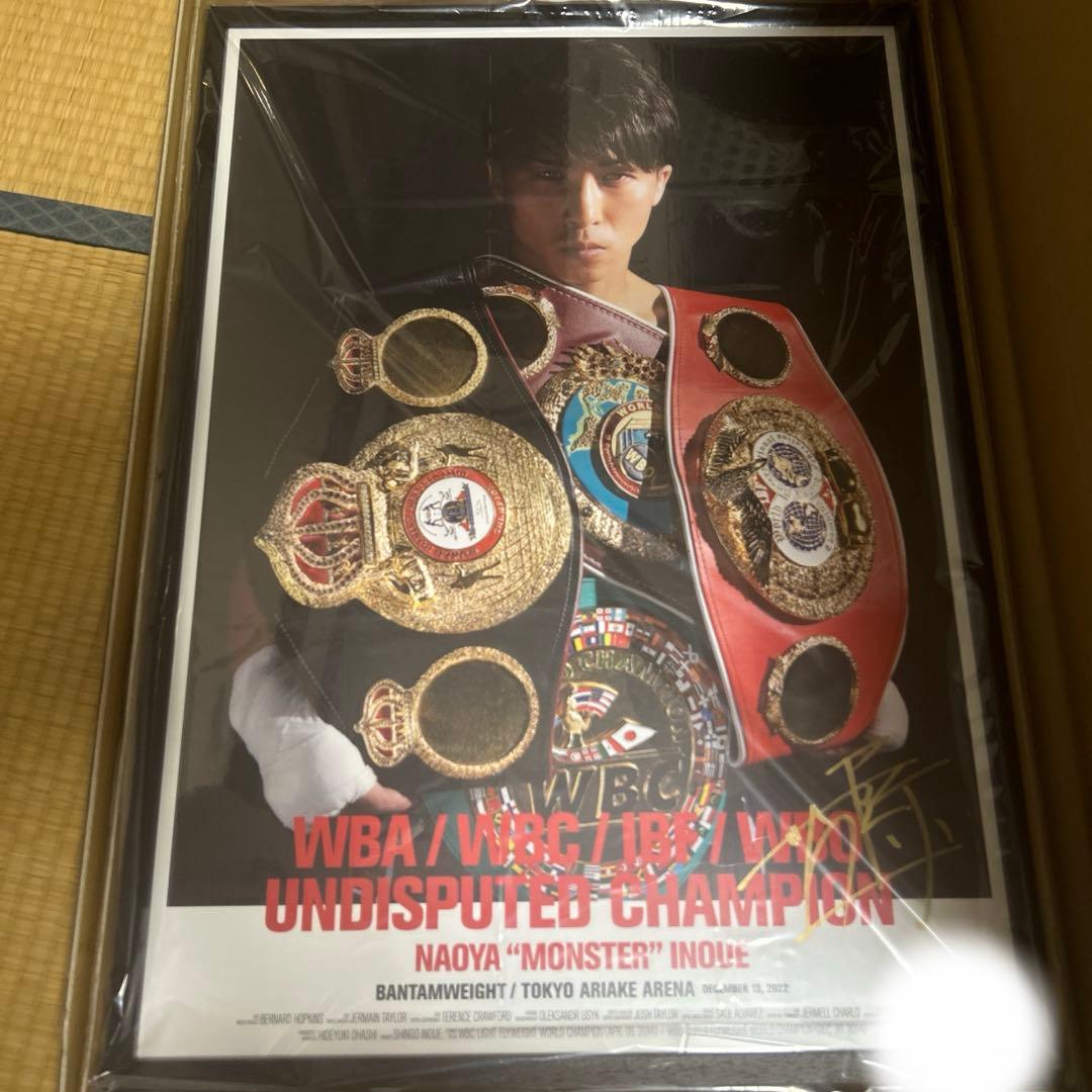 井上尚弥　156枚限定　直筆サイン入りポスター　クリスマス　シリアル100番以内