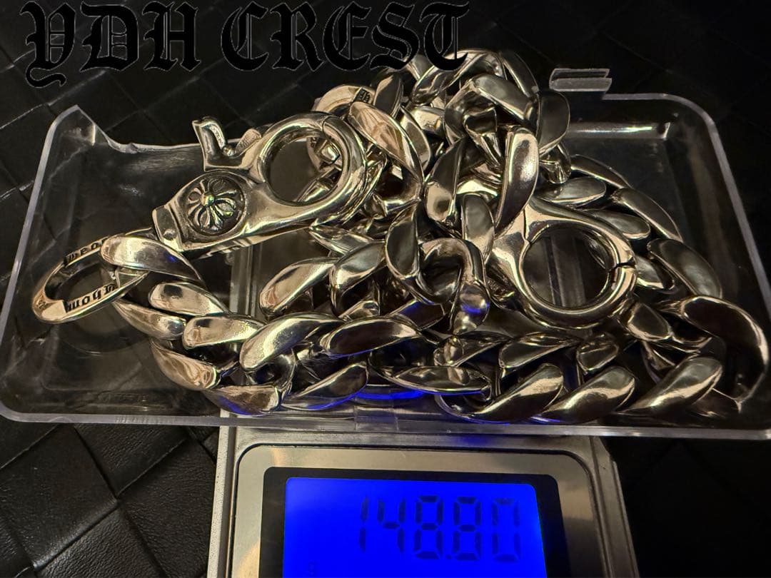 ★ZKKWCN　ウォレットチェーン　重厚クロスチームウォレットチェーン　刻印有り