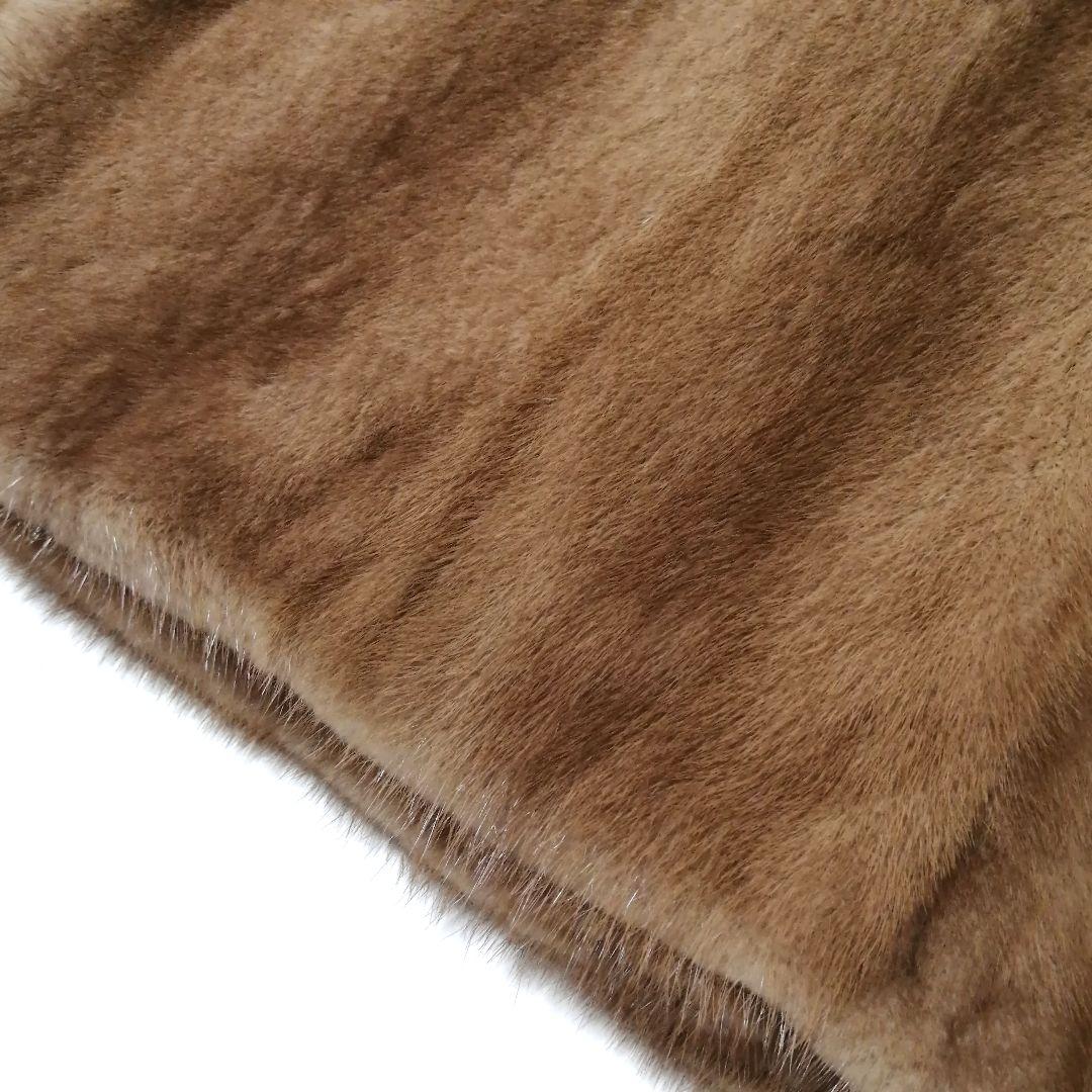 デミバフミンク　毛皮 コート　リアルファー　9　ゆったり　毛並み良好　高級感