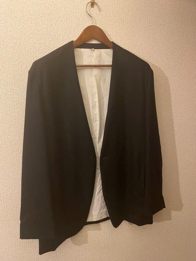 MBハイエンド尾州ウールクラシックノーカラージャケットM