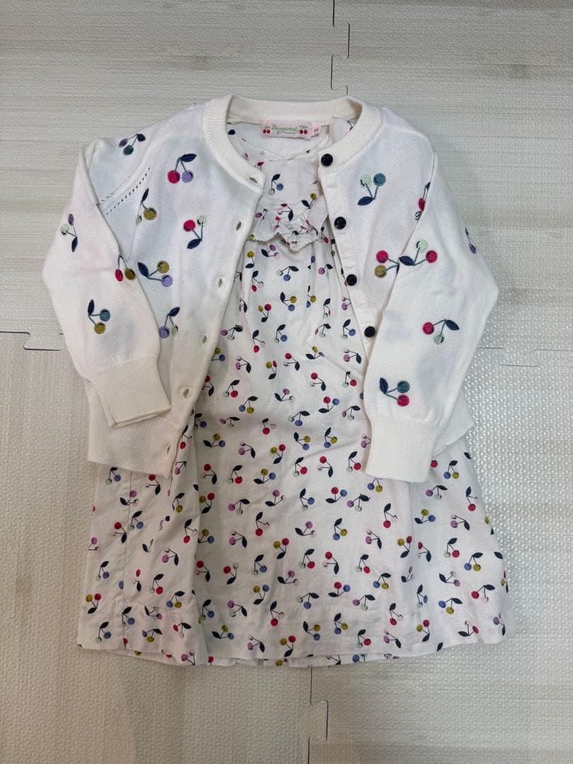 bonpoint カーディガン　ワンピース　セット