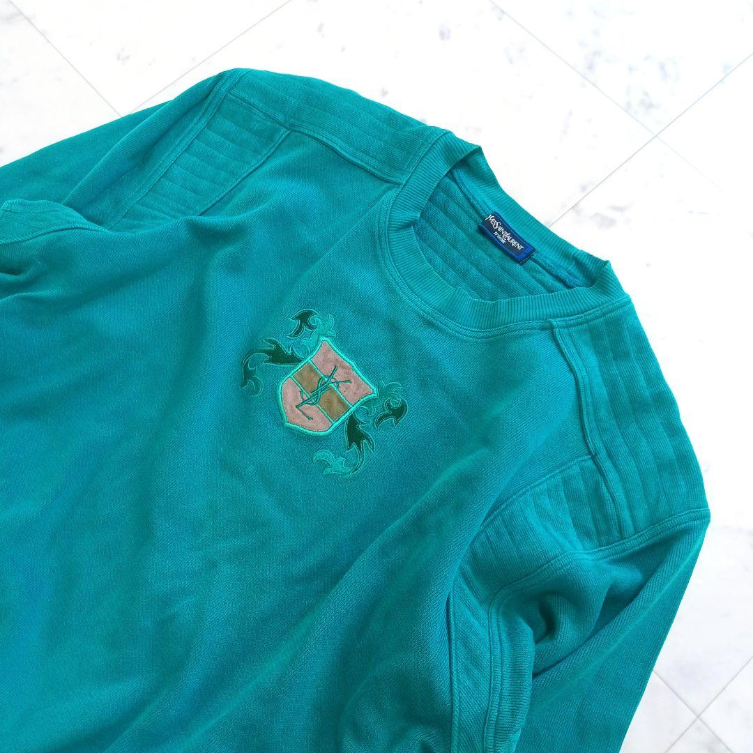 90s YSL tricot ヴィンテージ スウェット 刺繍ロゴ　y2k 希少