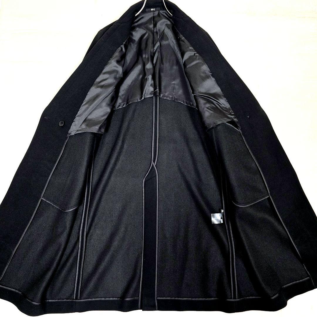 希少3XL 完売品 UNIQLO:C チェスターコート マキシ丈 ロングコート黒