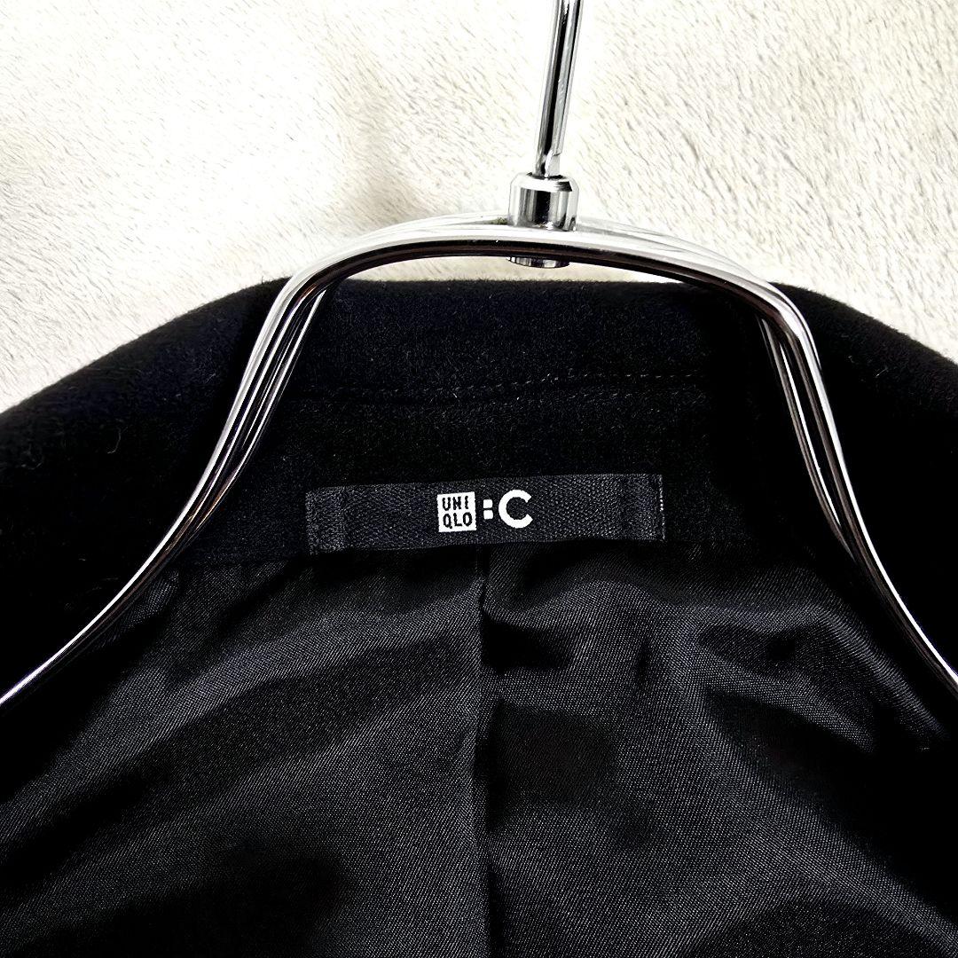 希少3XL 完売品 UNIQLO:C チェスターコート マキシ丈 ロングコート黒