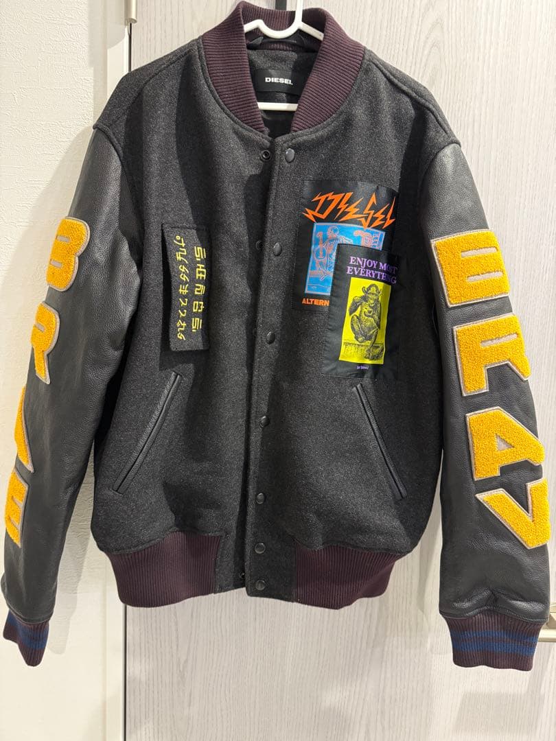 DIESEL ディーゼル スタジャン レザー L