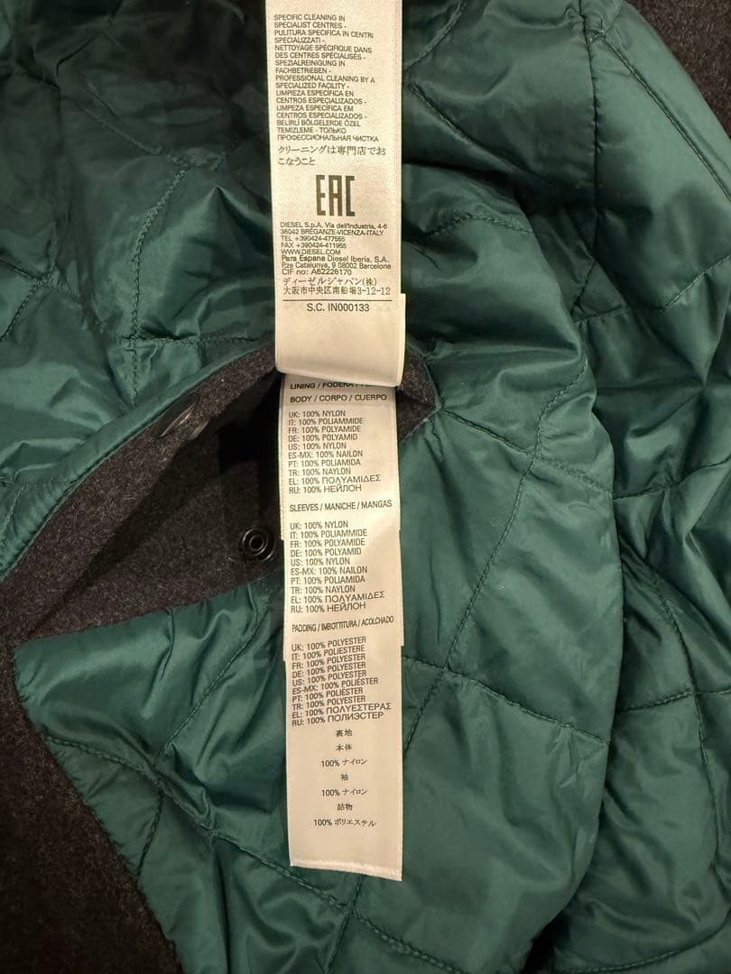 DIESEL ディーゼル スタジャン レザー L