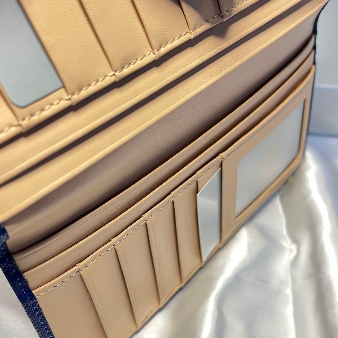 新品 Vivienne Westwood ブルー ゴールドオーブ 長財布