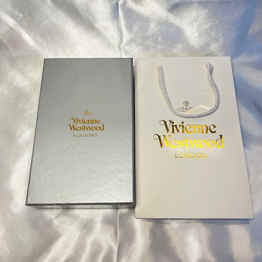 新品 Vivienne Westwood ブルー ゴールドオーブ 長財布