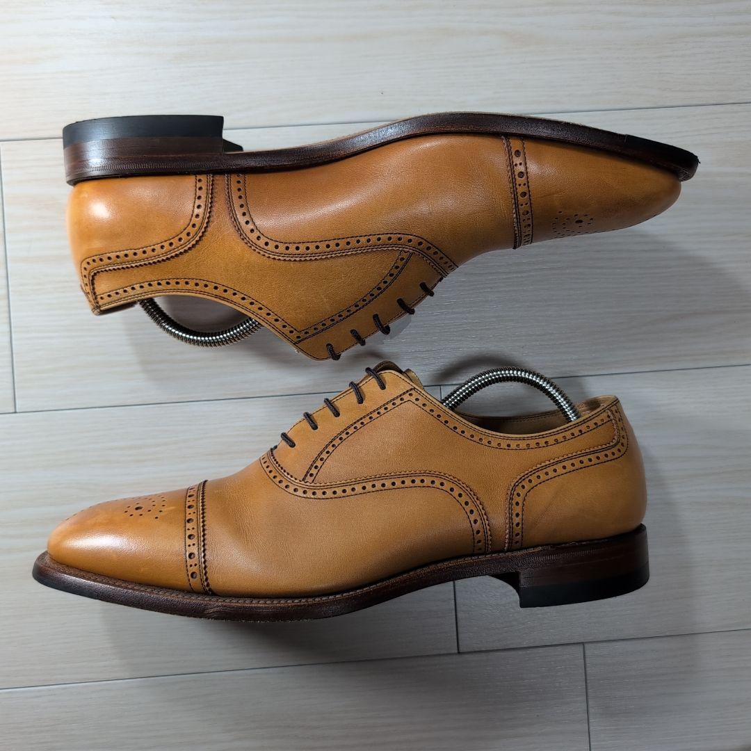 SCOTCHGRAIN ウィング ストレート メダリオン レザー ブラウン