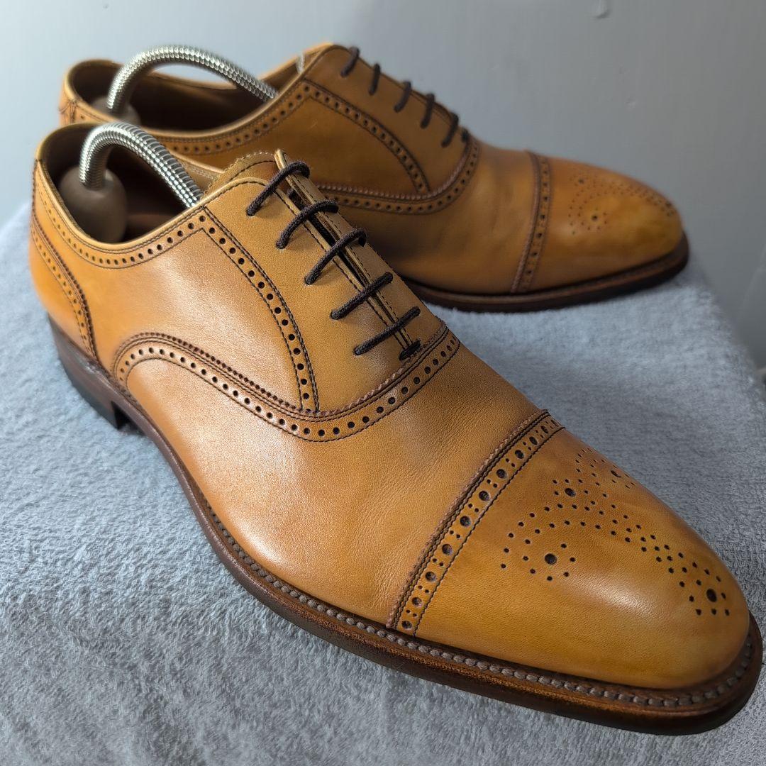 SCOTCHGRAIN ウィング ストレート メダリオン レザー ブラウン