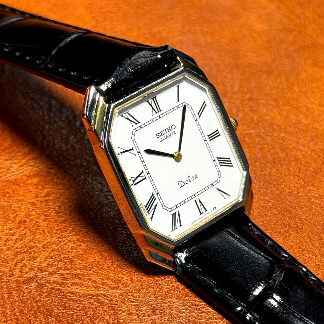 B7 希少 稼動品 SEIKO DOLCE レクタンギュラー80年代