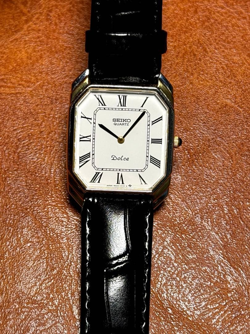 B7 希少 稼動品 SEIKO DOLCE レクタンギュラー80年代