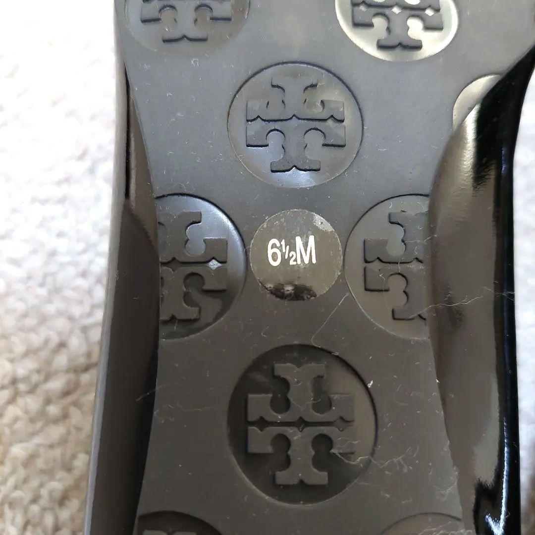 トリーバーチ バレエシューズ エナメル パテントレザー 黒　23.5　未使用品