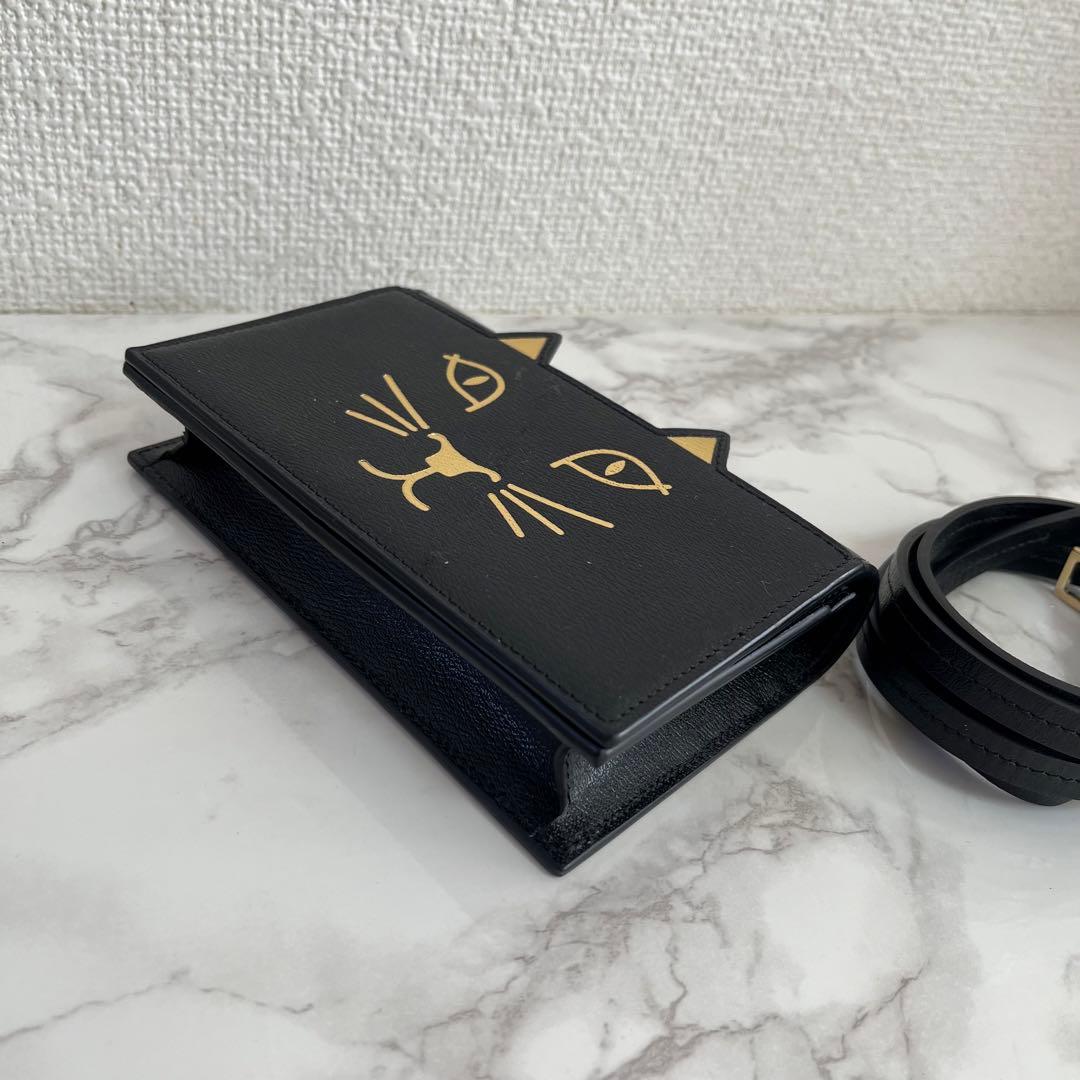 シャーロットオリンピア ネコ レザー 2wayポシェット ショルダーバッグ