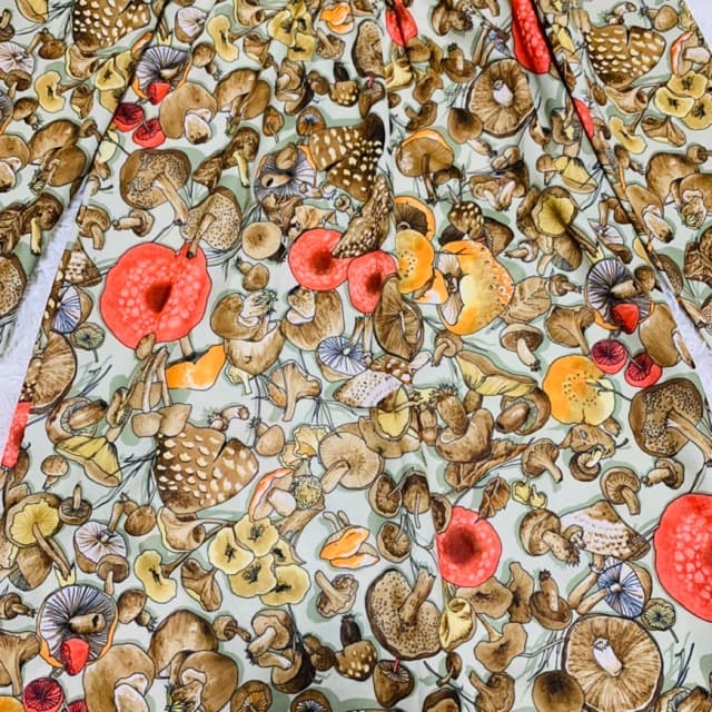 希少1970s1970年代ヴィンテージキノコ柄ワンピース_21