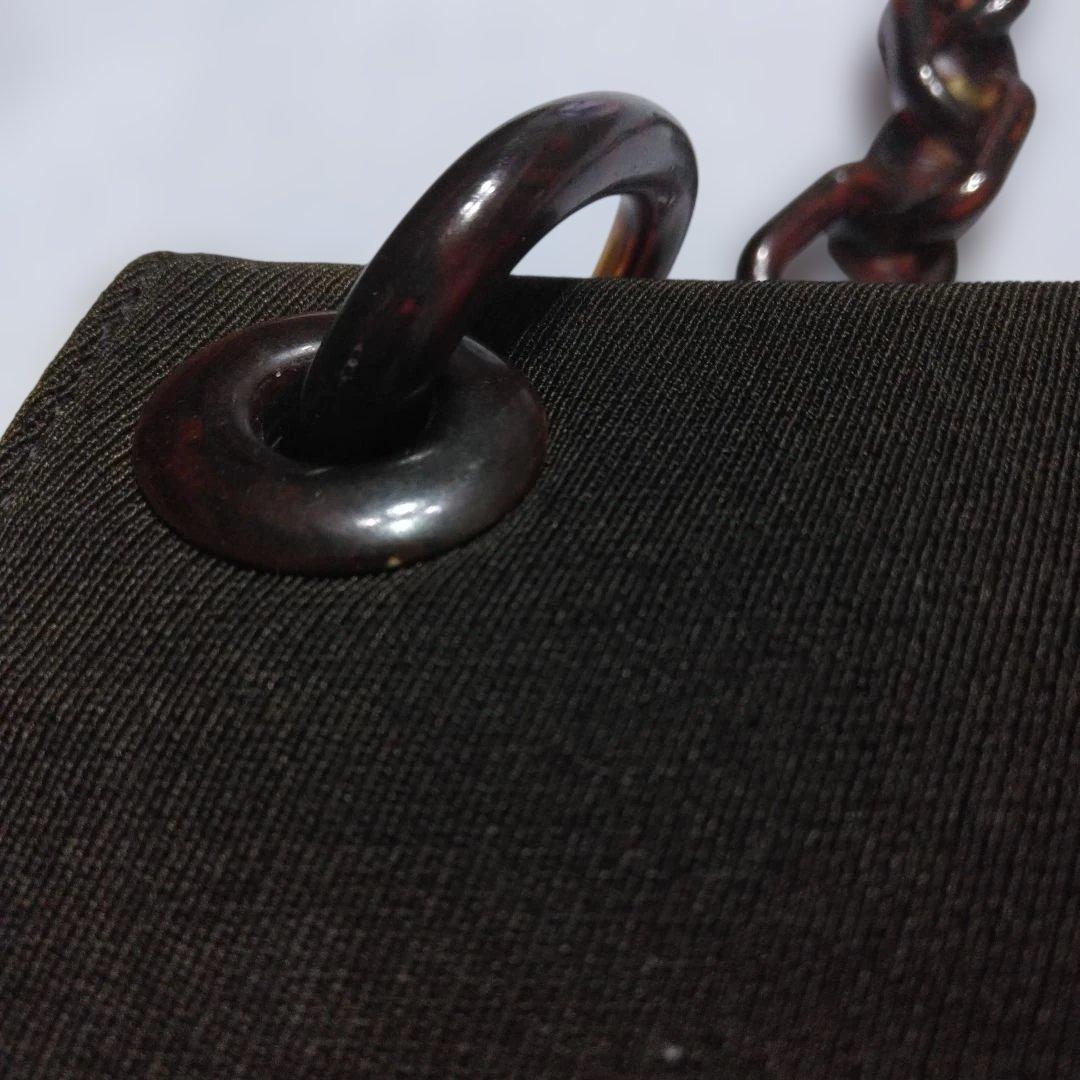 PRADA 焦げ茶色のプラスチック製 ショルダーバッグ