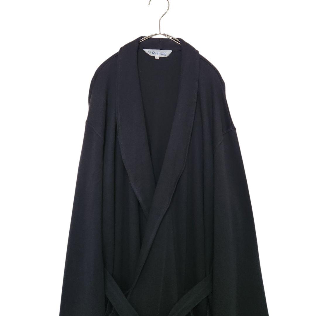 【美品】Y's for living ワイズ 日本製 ガウンコート ブラック L