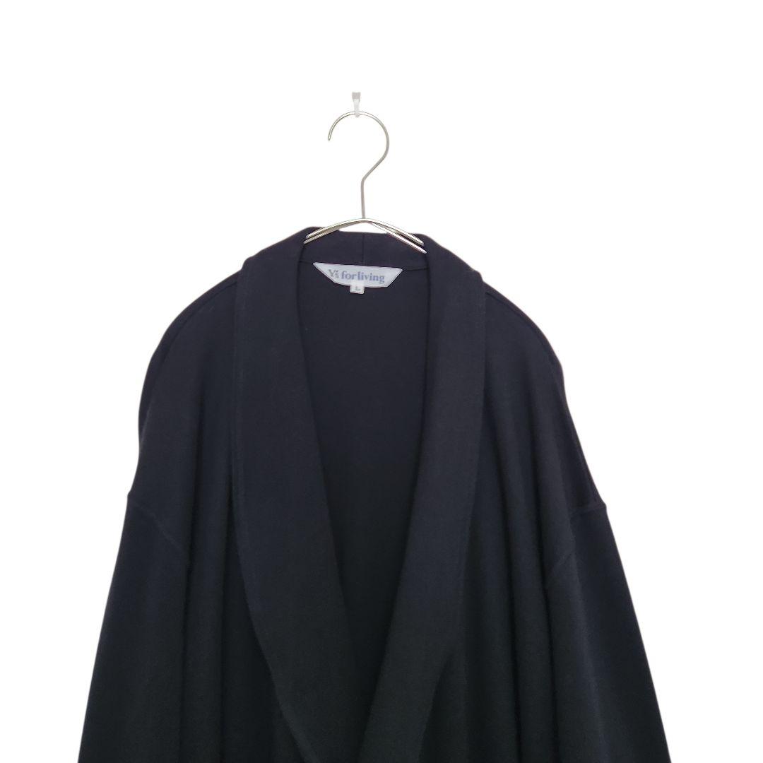 【美品】Y's for living ワイズ 日本製 ガウンコート ブラック L