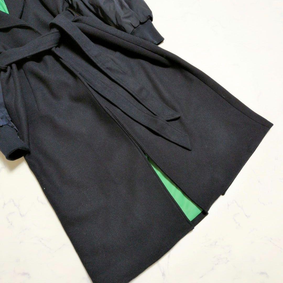 ザラ チェスター マッチングボンバーコート MA1 マキシ丈 М 紺 緑 完売