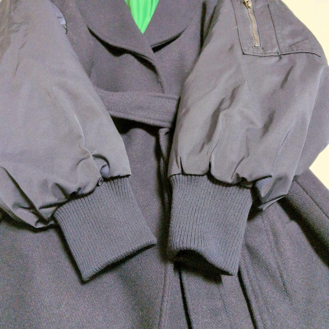 ザラ チェスター マッチングボンバーコート MA1 マキシ丈 М 紺 緑 完売