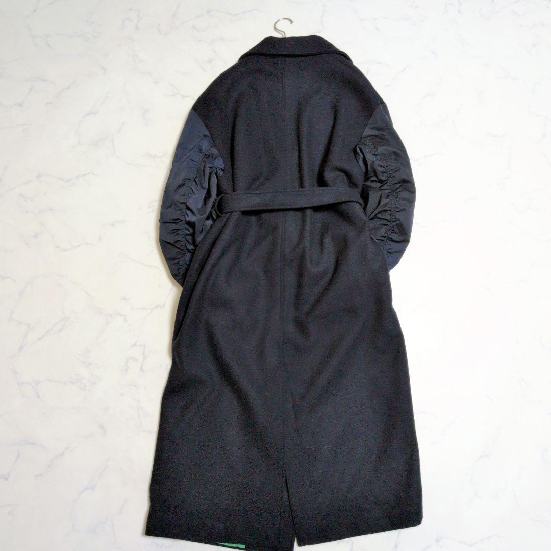 ザラ チェスター マッチングボンバーコート MA1 マキシ丈 М 紺 緑 完売