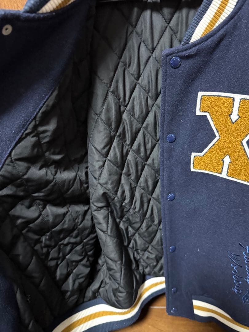 XLARGE ネイビー ホワイト スタジャン L