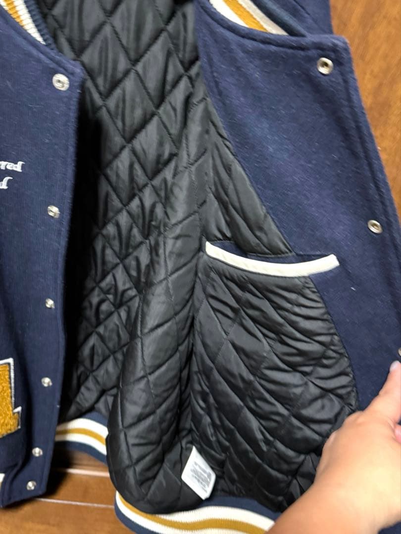 XLARGE ネイビー ホワイト スタジャン L