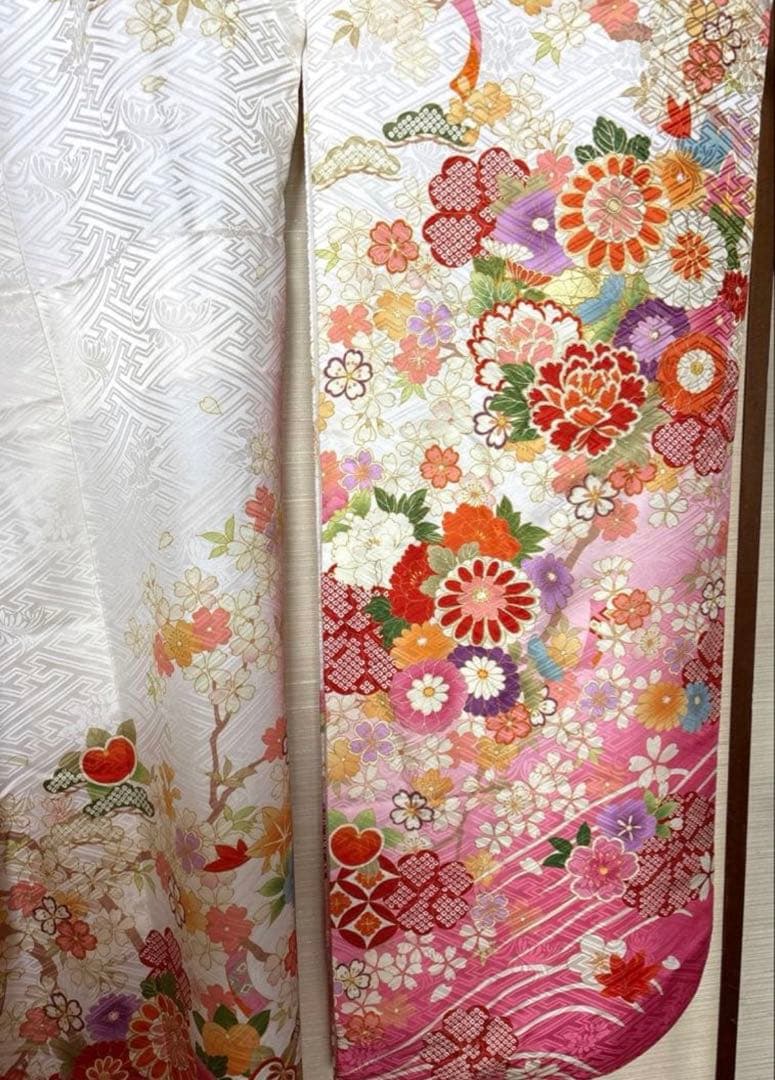 ピンク 和の花々 振袖 身丈157