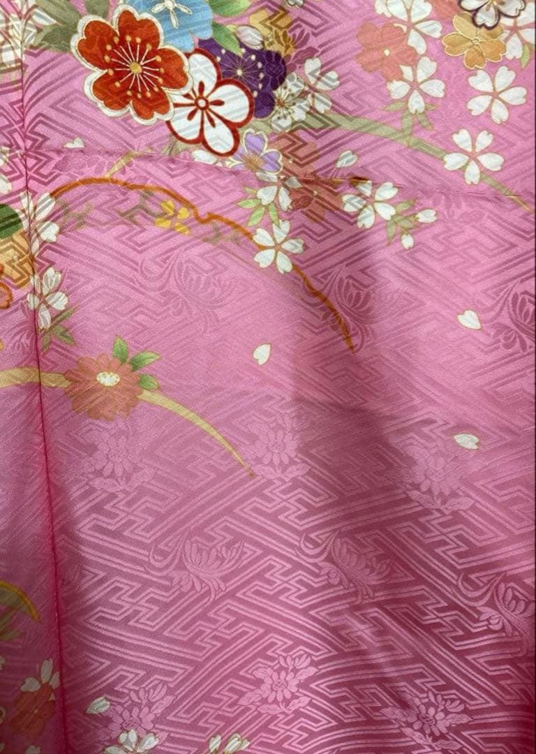 ピンク 和の花々 振袖 身丈157