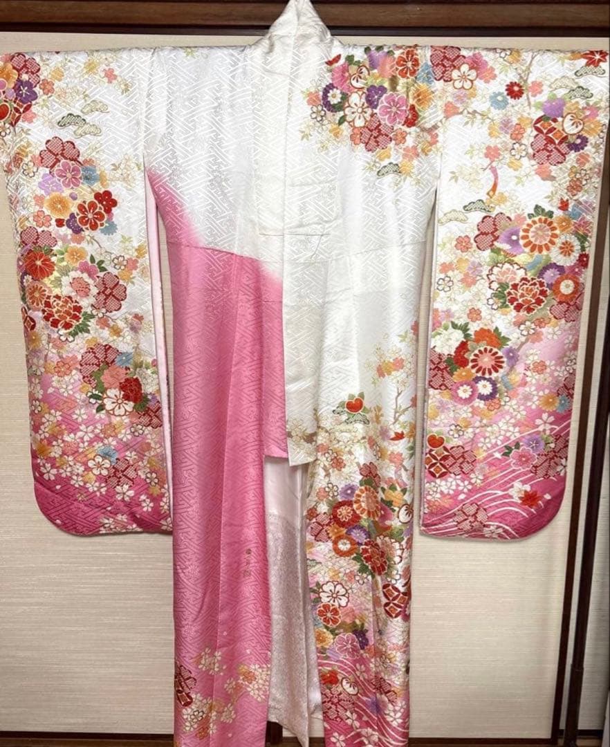 ピンク 和の花々 振袖 身丈157