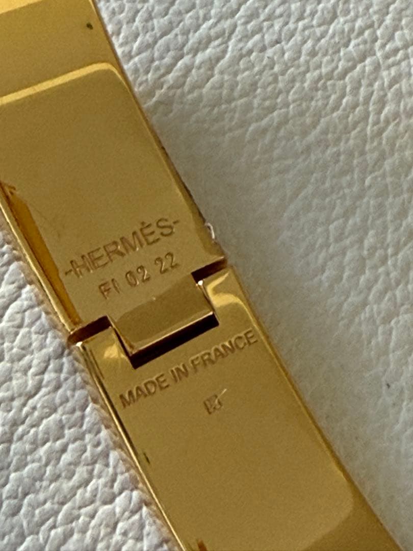 HERMES エルメス クリックH PM バングル ブラック・イエローゴールド