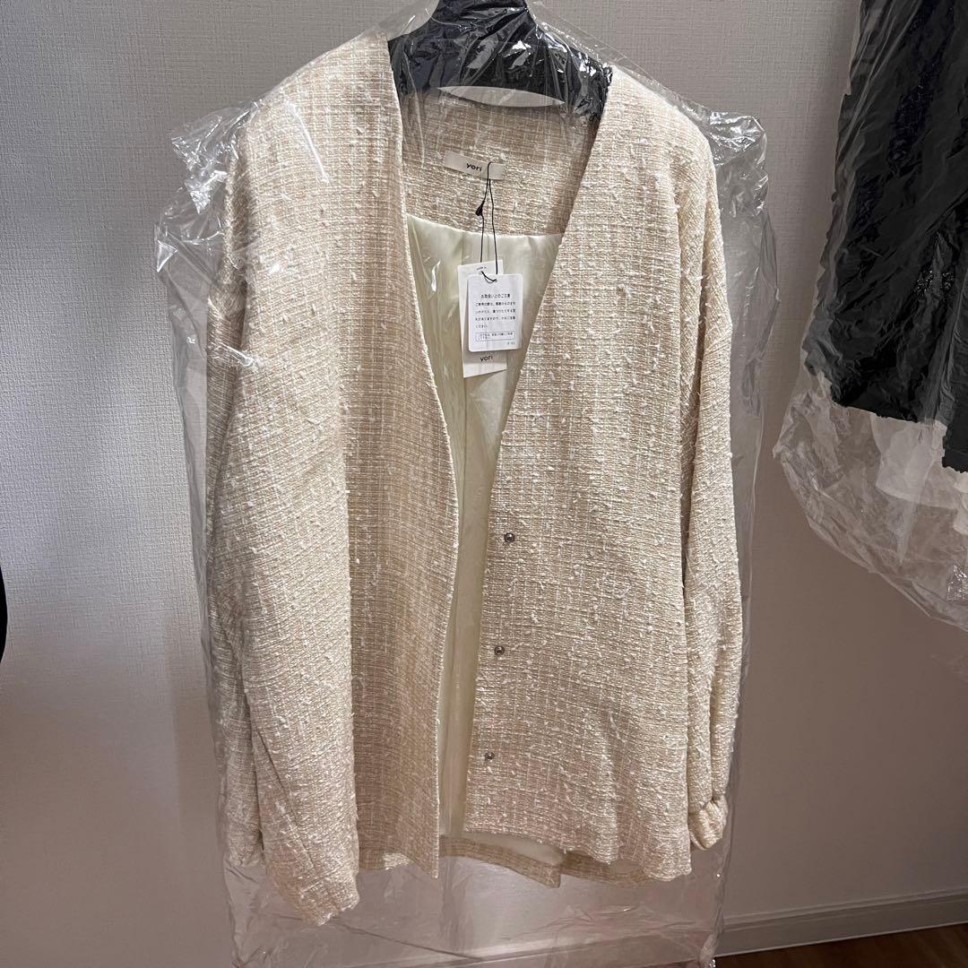 yori ミックスツイードジャケット