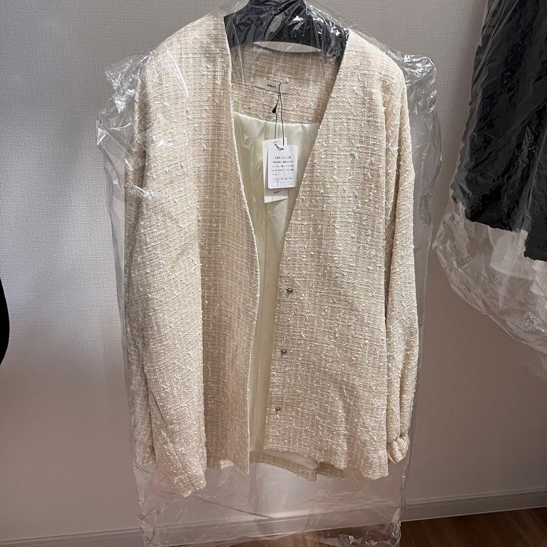 yori ミックスツイードジャケット