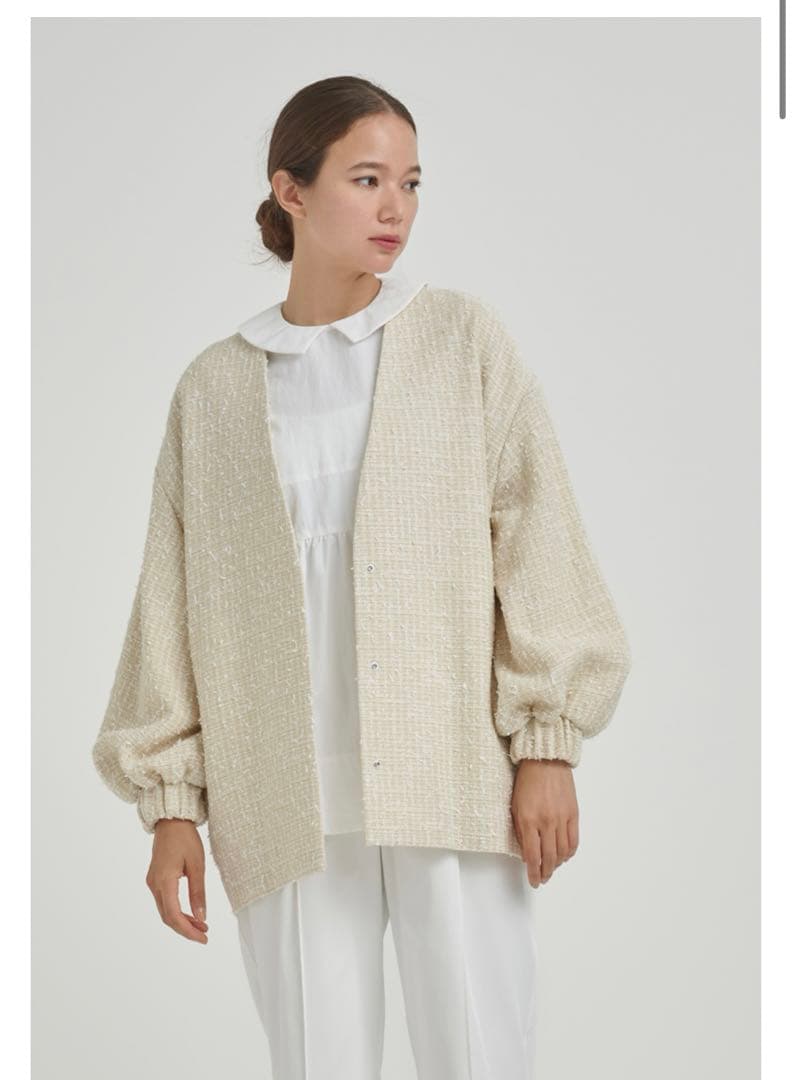 yori ミックスツイードジャケット