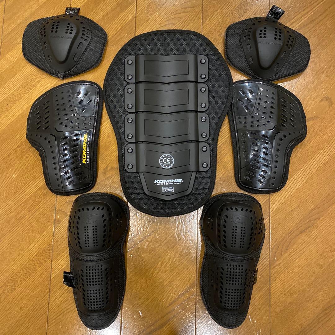 コミネ(KOMINE) バイク用 プロテクター 上下セット ブラック Mサイズ